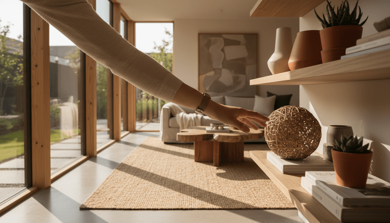 Beautifully styled home interior showcasing quality home and garden products in a warm, inviting space