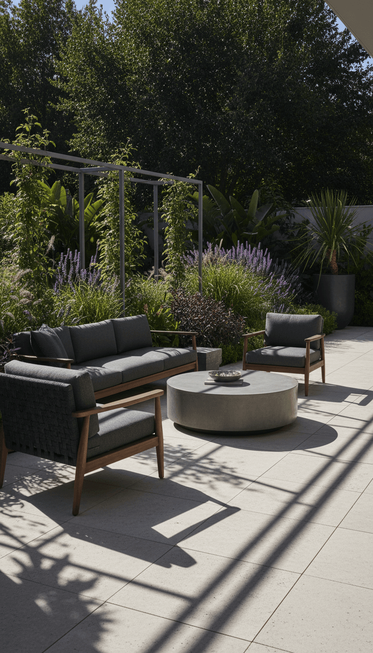 Modern outdoor garden furniture and landscape design