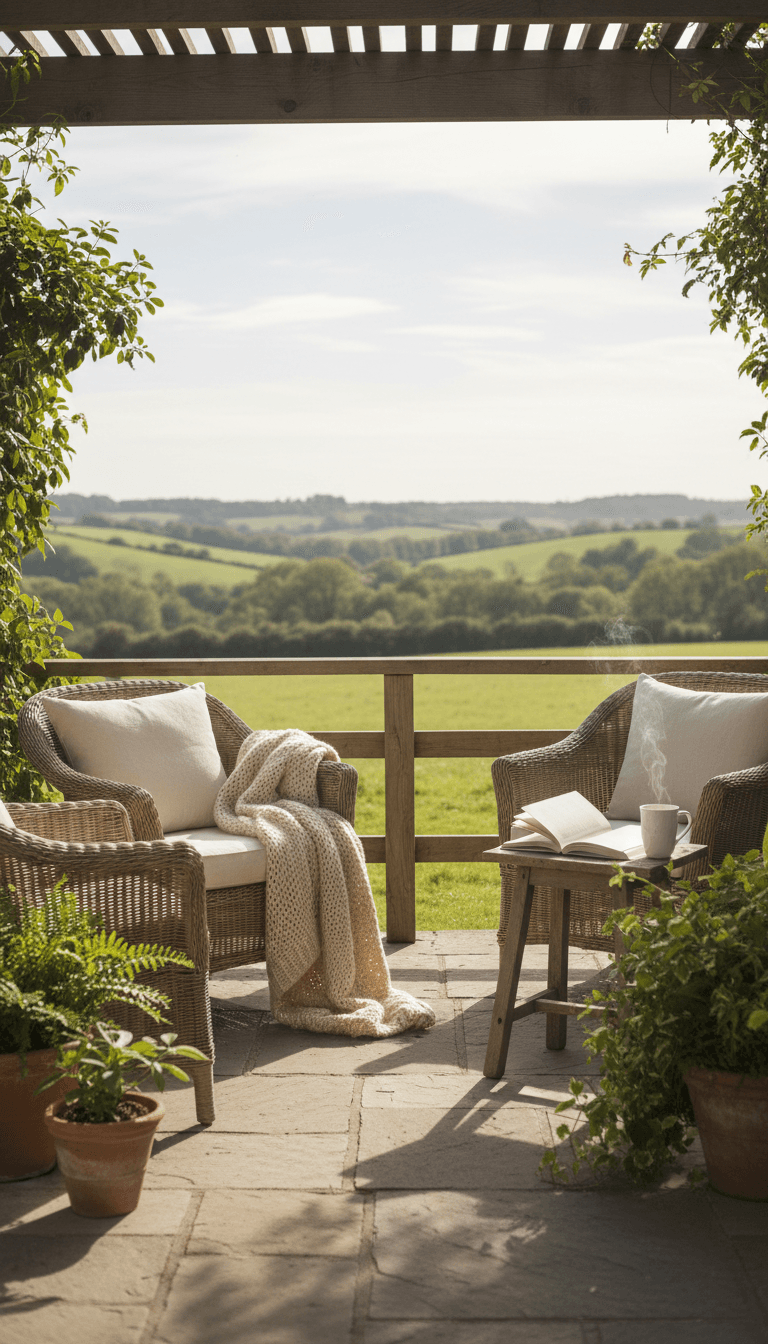 Comfortable garden seating arrangement
