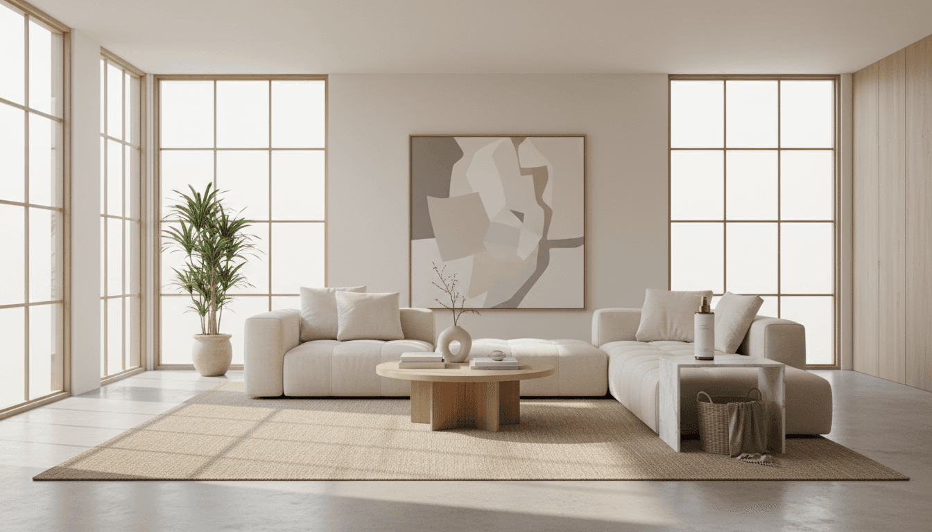 Person enjoying quality home and garden products in a comfortable living space