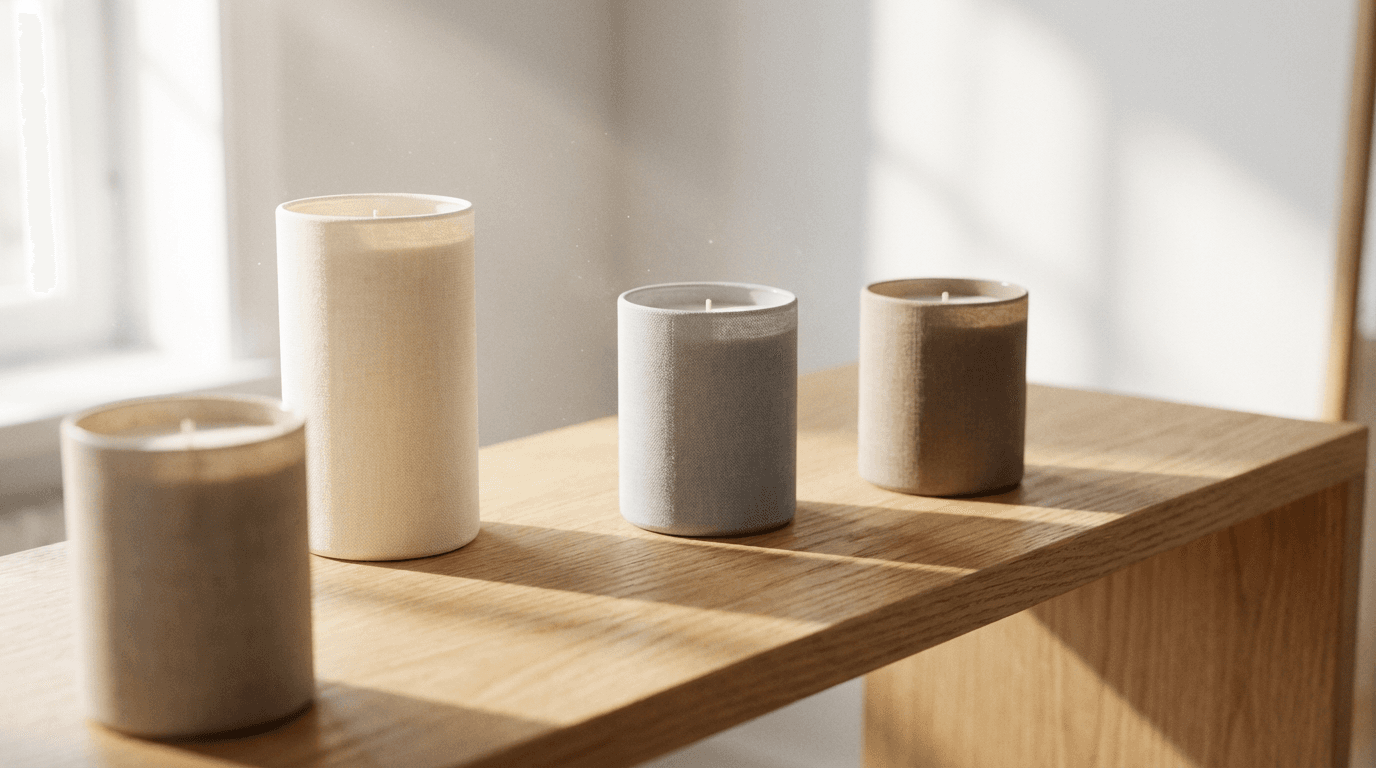 Home decor items and accessories on shelf